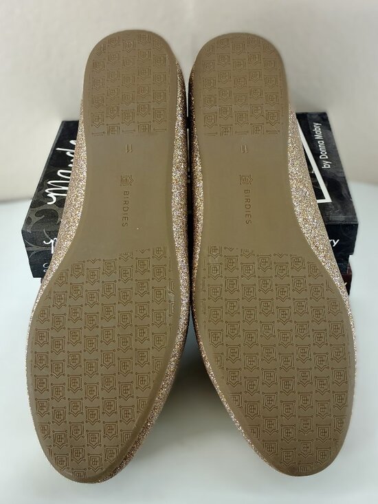 BIRDIES "The Starling" Gold Dust Glitter Loafers   ✨  size 11 - Picture 13 of 16